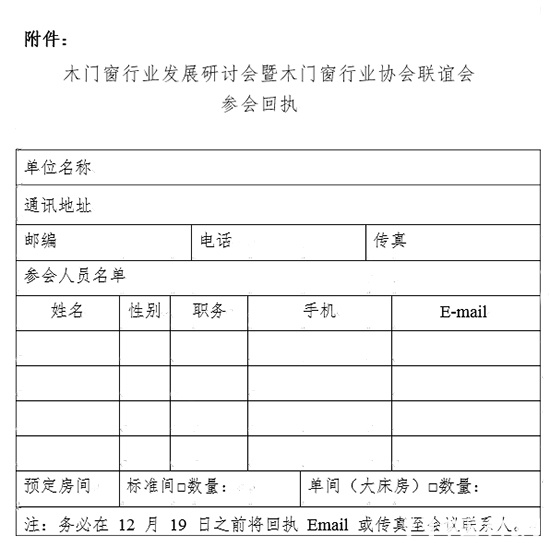 木門窗行業(yè)協(xié)會聯(lián)誼會