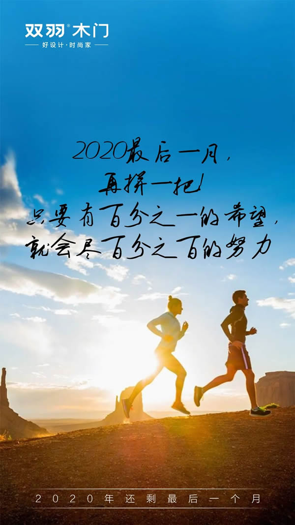 雙羽木門 | 2020年最后一月再拼一把