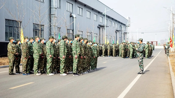 三峰家居舉行2021年度軍訓活動