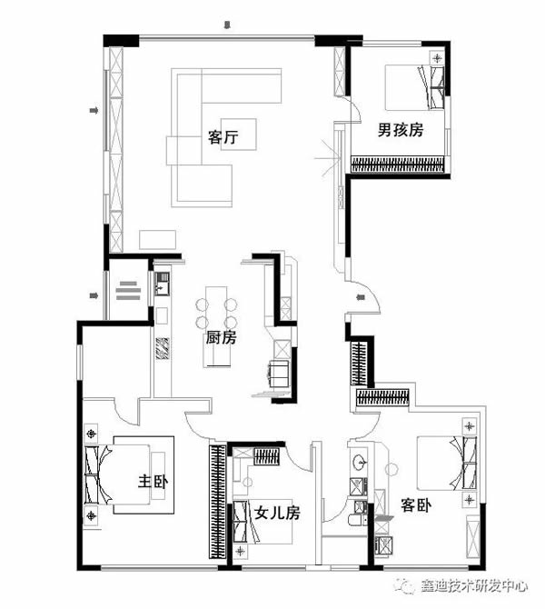 鑫迪木門·全案案例 | 242㎡現(xiàn)代輕奢住宅