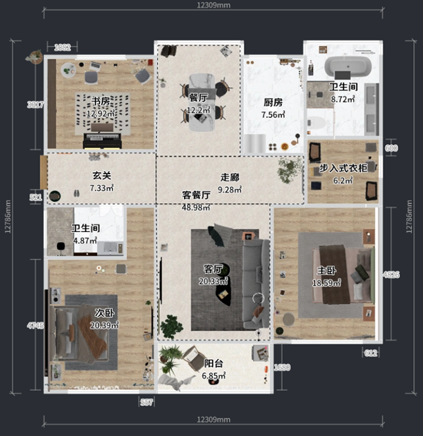 驪住全屋定制|171m2現(xiàn)代簡(jiǎn)約風(fēng)，每一個(gè)空間都美的自然！